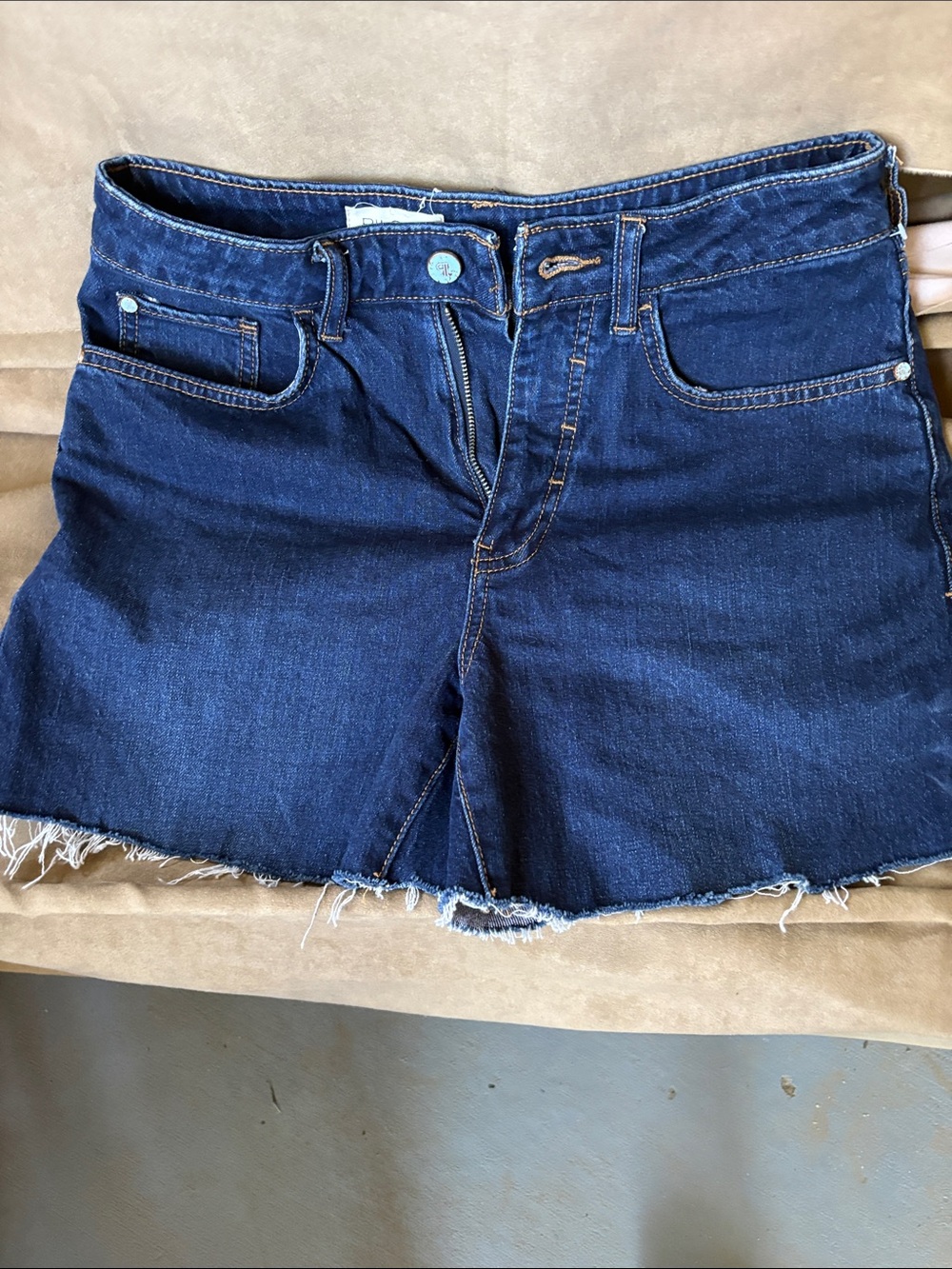 Pilcro Dark Blue Denim Cutoff Shorts